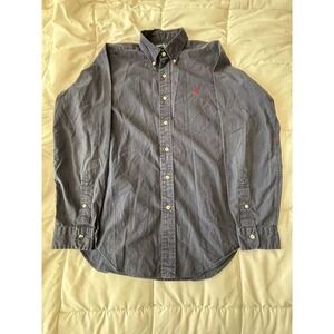 Ralph Lauren Mens Classic Fit Long‎ Sleeve Button Down Shirt M Red Pony